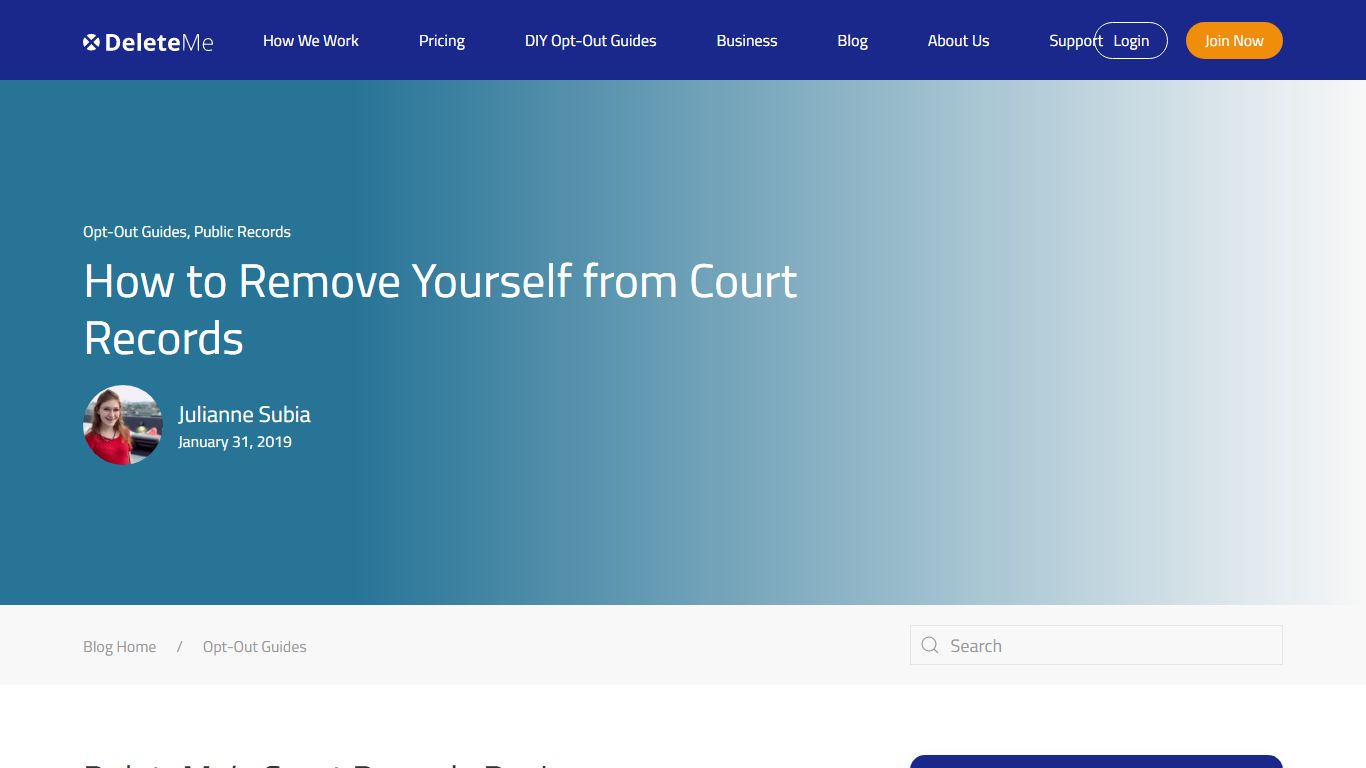 How to Remove Yourself from Court Records - DeleteMe